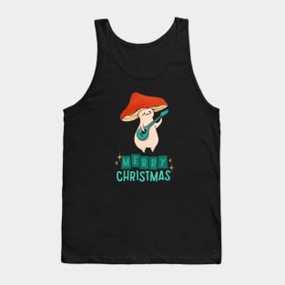 Retro mushroom playing guitar Tank Top